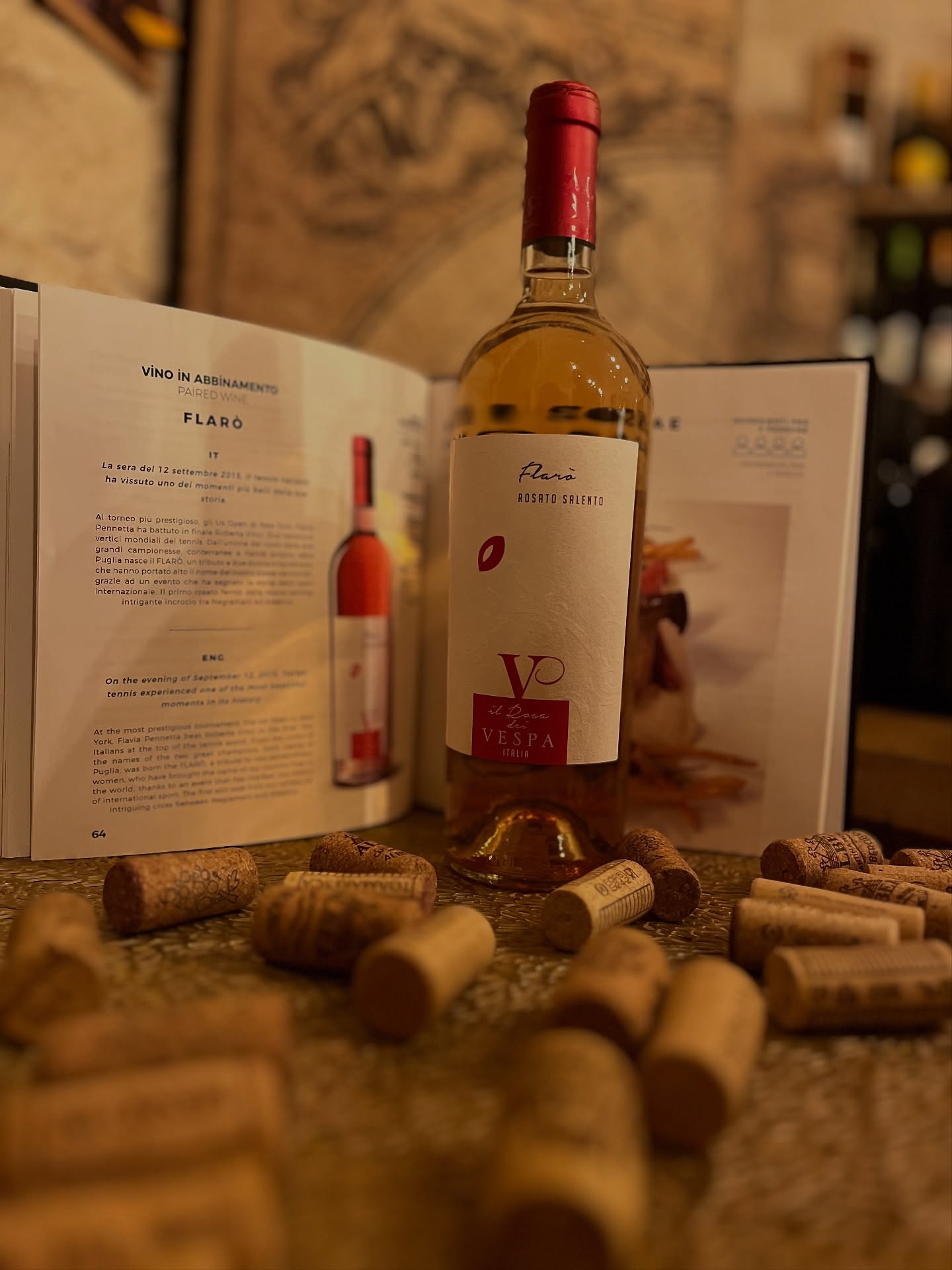 Vino rosato Flarò disponibile al Sottano